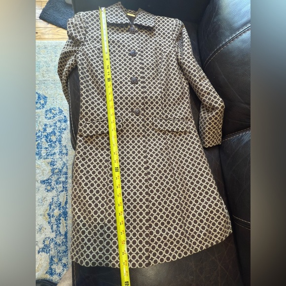 Sigrid Olsen Long Blazer Single Breasted Brown Gold Vintage Sz-XS - Picture 10 of 11